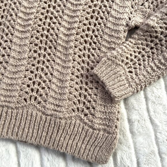 Madewell Windemere Pointelle Pullover Sweater (Pink/Mauve) XS - Picture 5 of 9